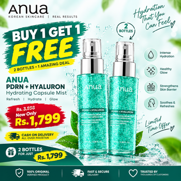 Buy 1 Get 1 Free  only 1799 |  Anua PDRN + Hyaluron Hydrating Capsule Mist 100ml