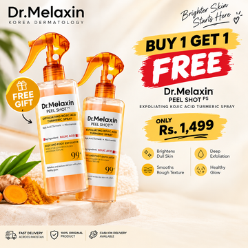 (Buy 1 Get 1 Free) Dr. Melaxin Peel Shot PS Kojic Acid Turmeric Exfoliating Spray – 2 Bottles for Rs. 1,499