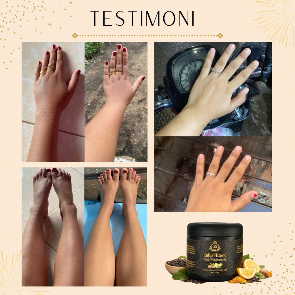 Lulur Hitam 3S New Formula 250g | Glow & Smooth Skin Combo – Buy 1 Get 1 Free (1399)  | Niacinamide, Black Rice, Vitamin C & Glycerin